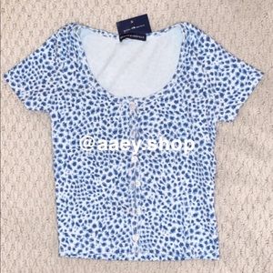 BNWT Brandy Melville Blue Leopard Zelly